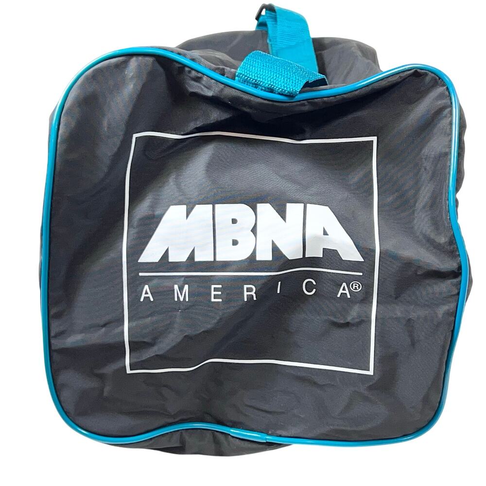 Vintage 90s Mighty Ducks Duffle Bag MBNA America Black And Teal - Picture 5 of 8